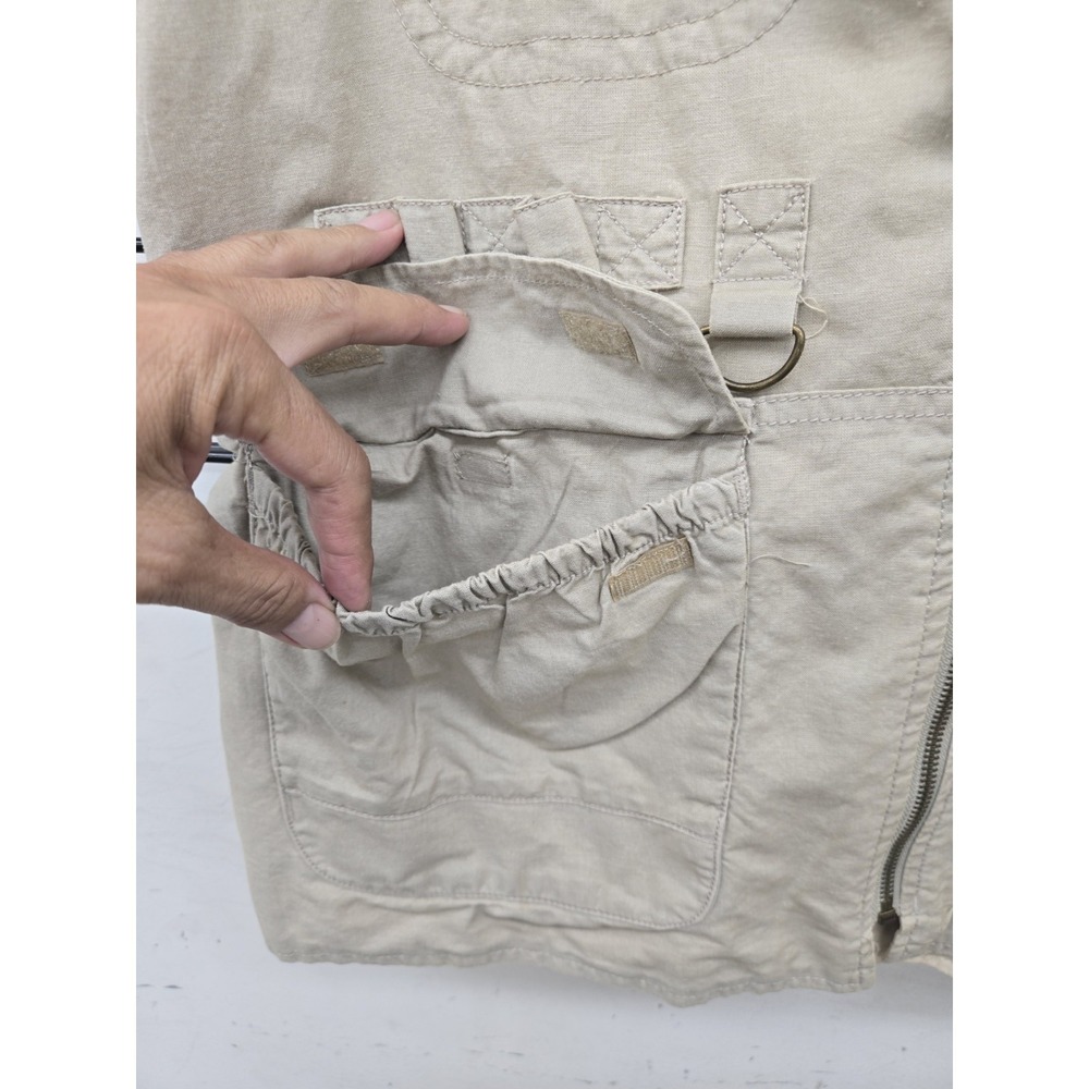 Royal Robbins Men's Large‎ Khaki Utility Vest Outdoor Travel Hunting Zip Up - Picture 3 of 16